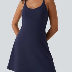 NWT Halara Softlyzero Backless Crisscross Active Dress